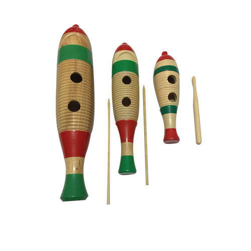 Orff percussion instruments fish and frog music teaching aids scratch frog fish and frog call tube scratch horse wood fish clapper kindergarten school