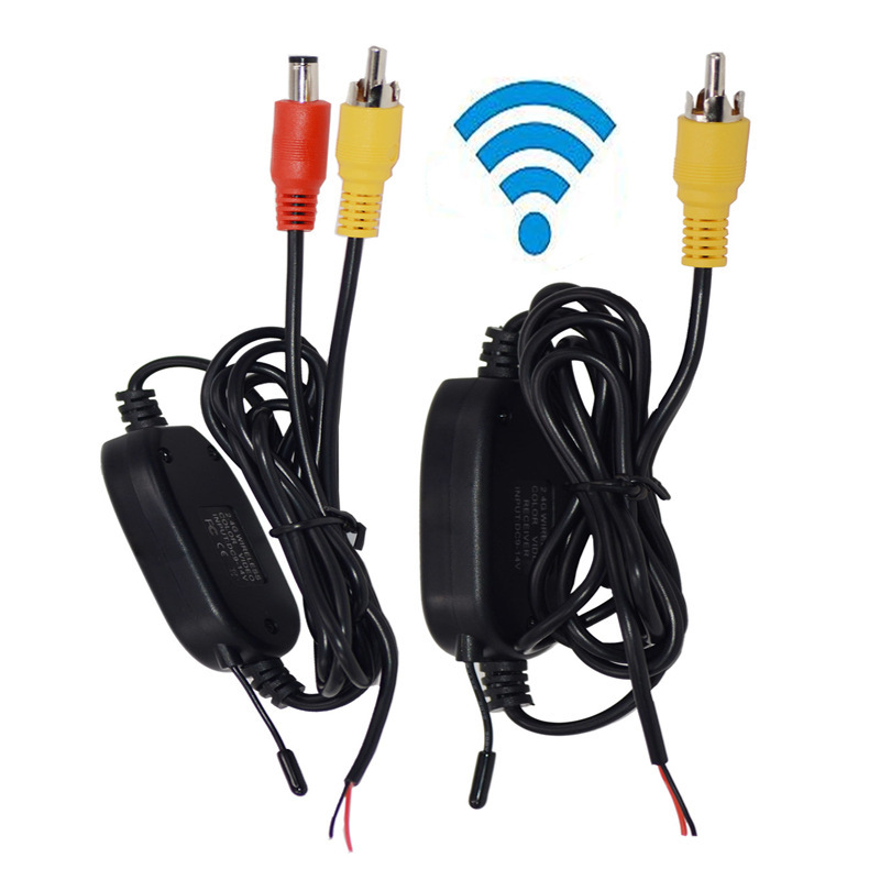 자동차 반전 듀얼 카메라 무선 자동차 수신기 송신기 2.4G 트랜시버 운전 레코더