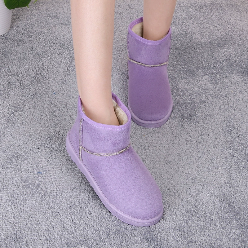 Один педаль хлопчатобумажные туфли женский 2018 новый зимний бархат утолщенные теплые снежные сапоги женский короткий корейский студент