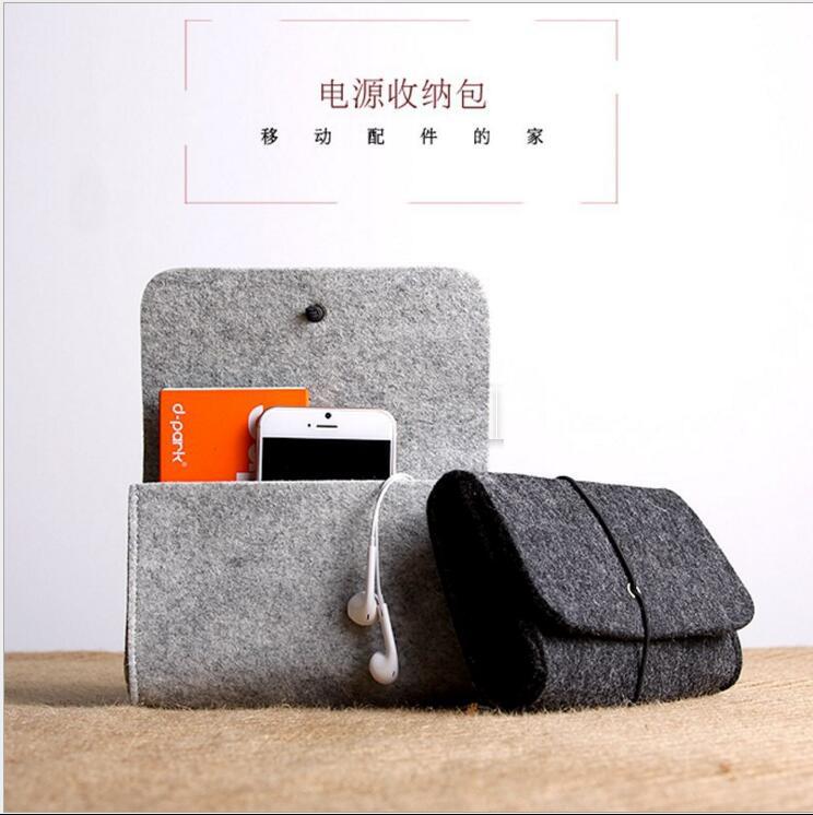 移动电源包毛毡袋子充电宝保护袋 无纺布袋 手机数码收纳包电源包