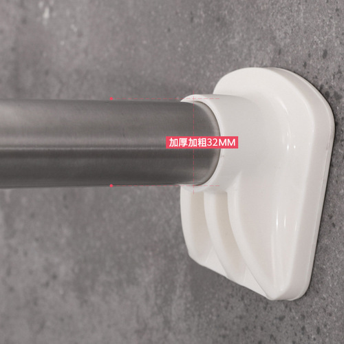 Retractable Shower Curtain Rod without Drilling, Balcony Expandable Rod, Stainless Steel Curtain Roman Rod, Door Curtain Straight Rod, Wholesale