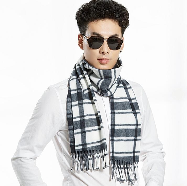 英伦格子流苏围巾秋冬季保暖男女通用围脖服装礼品一件代发双面绒