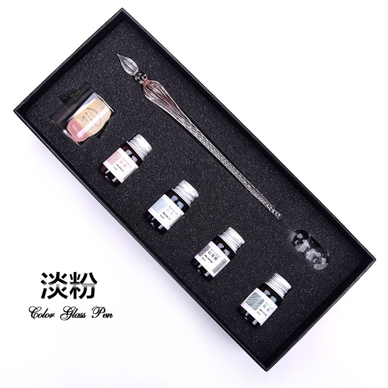 Regalo creativo firma pluma de cristal para los amigos Regalo de Cumpleaños productos creativos caja de regalo al por mayor