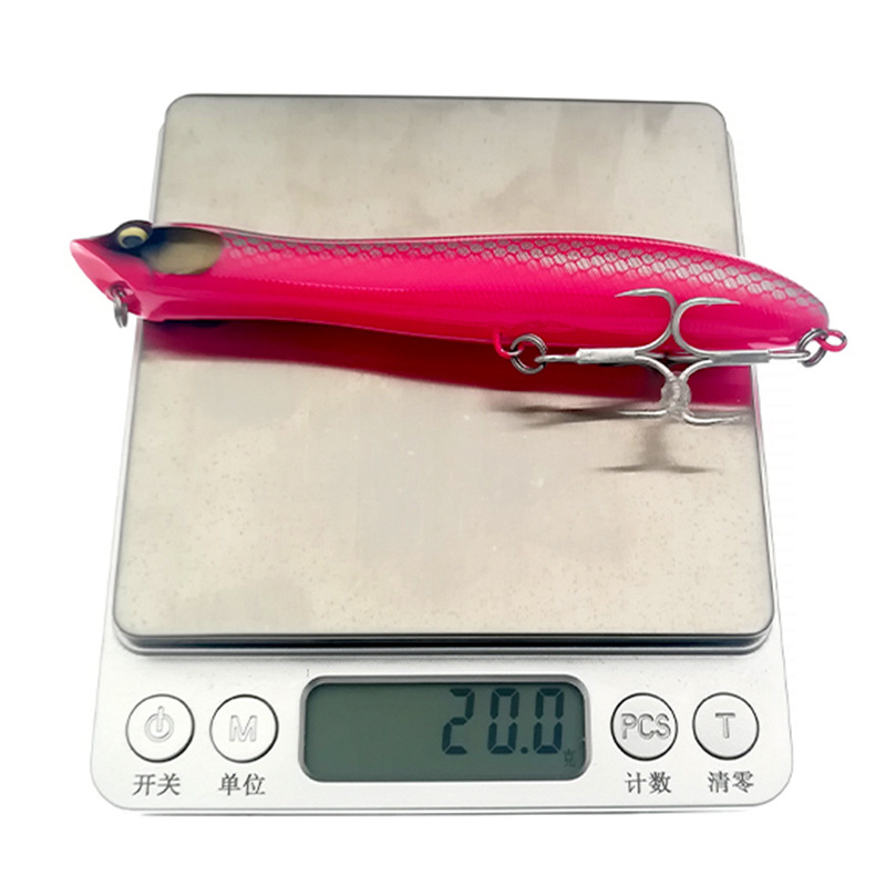 Fuente de la fábrica 12,5 cm/20g cebo de plástico falso cebo onda mentir cebo duro largo tiro onda cebo de pesca