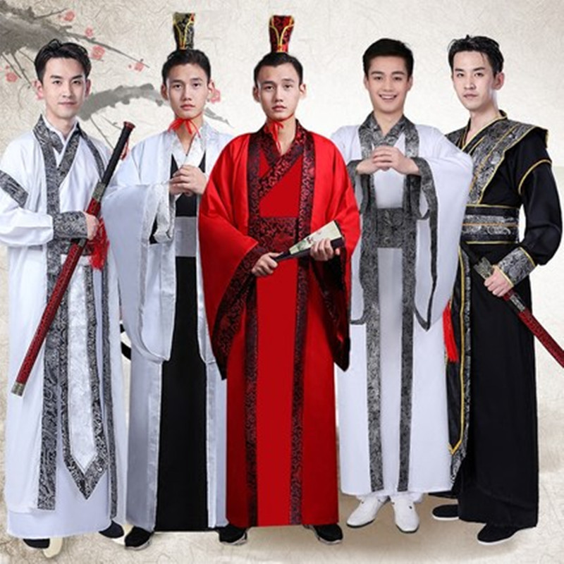 Ancient Costume, Men's Hanfu, Tang Suit, Qin Dynasty, Three Kingdoms Official Attire, Han Dynasty Official Clothing, Ancient Performance Attire, Spring and Autumn Period and Warring States Period Clothing