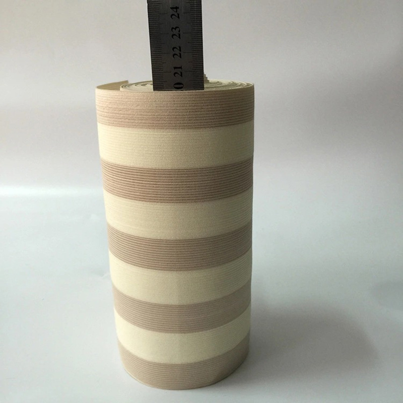 厂家直供高弹加宽产后收腰束缚带20cm高弹力束腰钩编亮丝松紧带