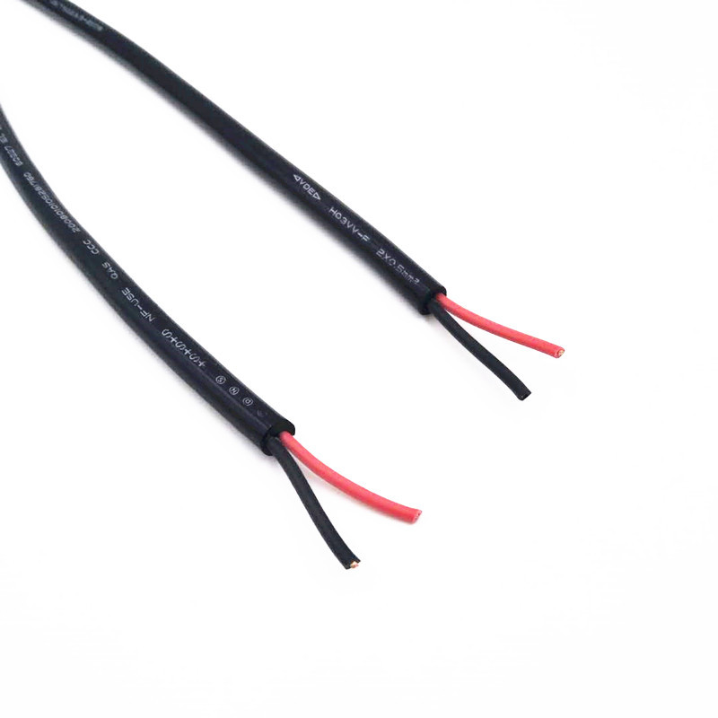 2芯户外防水电源线缆VDE认证橡胶线H05RN-F2*0.5圣诞灯串线连接