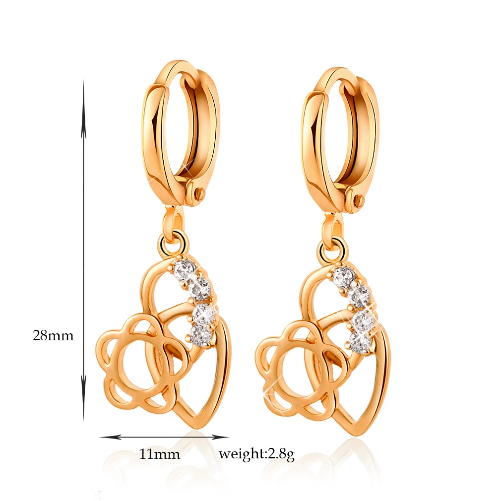 Изящные серьги, аксессуар, оптом, 18 каратов, Aliexpress