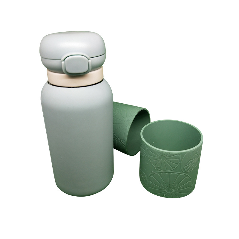 Cubierta de taza de silicona de vidrio resistente al calor antideslizante aislamiento térmico taza de té cubierta protectora
