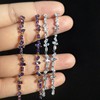 Purple silver needle, earrings, silver 925 sample
