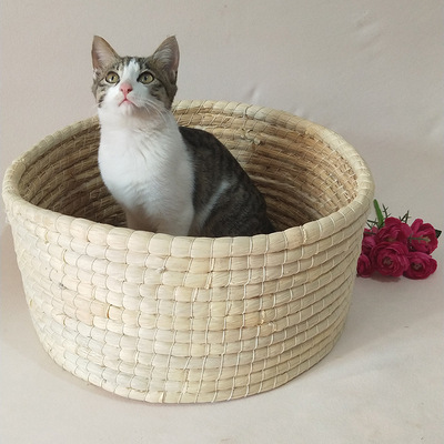 猫窝狗窝草编窝鸡窝草垫下蛋窝繁殖窝草窝稻草巢盆鸡下蛋窝手编