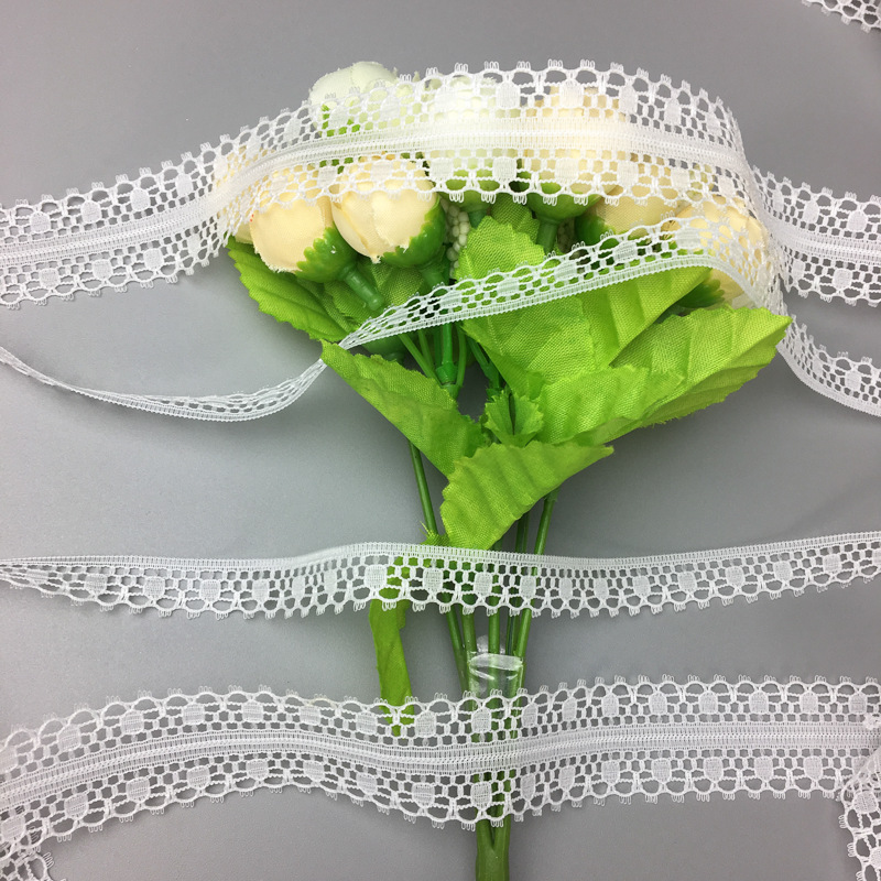 MF525#现货1CM牙边圆圆蕾丝花边 DIY服装发饰箱毛蕾丝 可染色