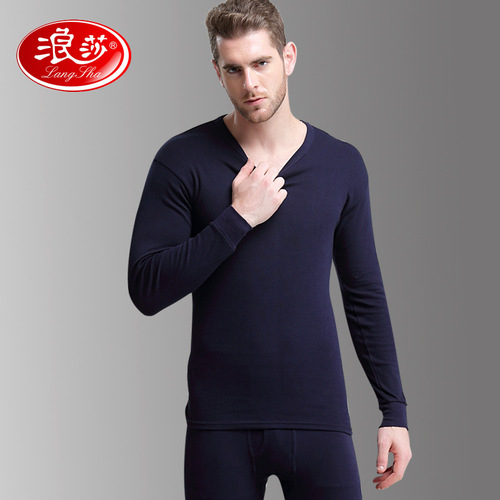 Langsha Autumn Clothes Autumn Pants Men's Pure Cotton Thermal Underwear Set Women's 100% Cotton Youth Solid Color Basic Cotton Wool Cover Wholesale