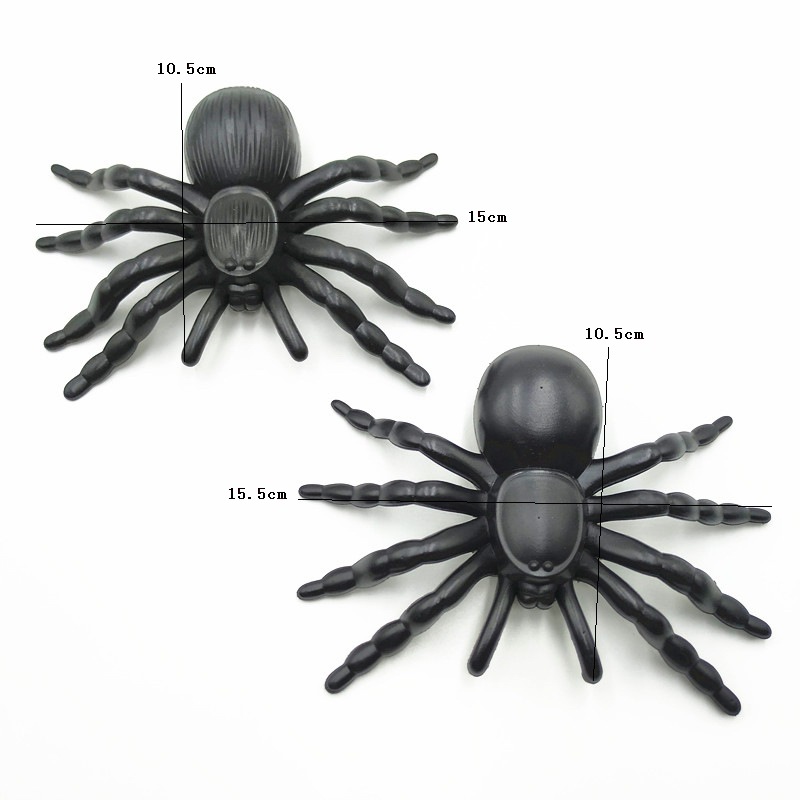 Plastic Spider Halloween Props Big Bar Haunted House Haunted Festival Decoration Tricky Spoof Cross-Border Supply Holiday Decoration 3