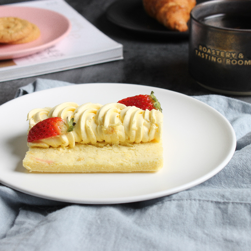 Yunhetang Nordic ins placa de cerámica Occidental Negro y Blanco Rosa placa plana Placa de filete Placa de postre vajilla personalización