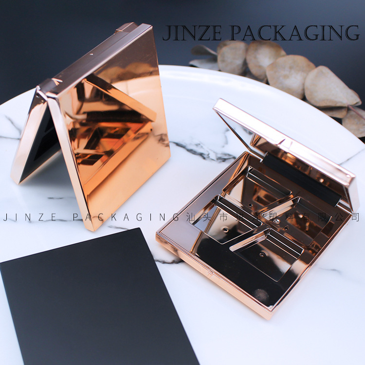 JINZE 新品吸磁开关眼影盒 4色眼影盘 遮瑕盘 化妆盒包材
