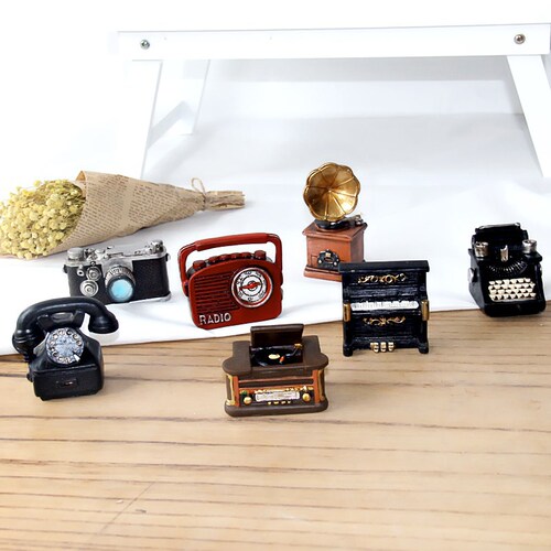 Camera piano typewriter retro old creative resin mini small ornaments home decoration online store shooting props
