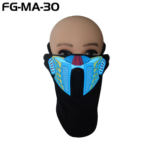 Cross-border hot selling led luminous mask skull luminous led mask Halloween ghost props cold light mask