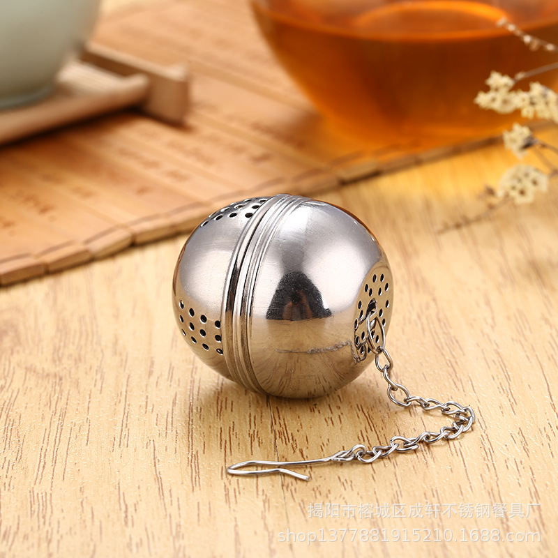 Acero inoxidable condimento bola colgante cadena sabor tesoro té bola sopa té filtro cocina gadget condimento caja creativo colador de té