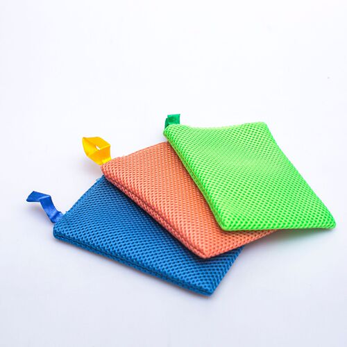 Household Kitchen 3D Cleaning Towel Multifunction Double-Sided Cleaning Cloth Sponge Oil-Resistant Stain Remover Scouring Pad Wholesale