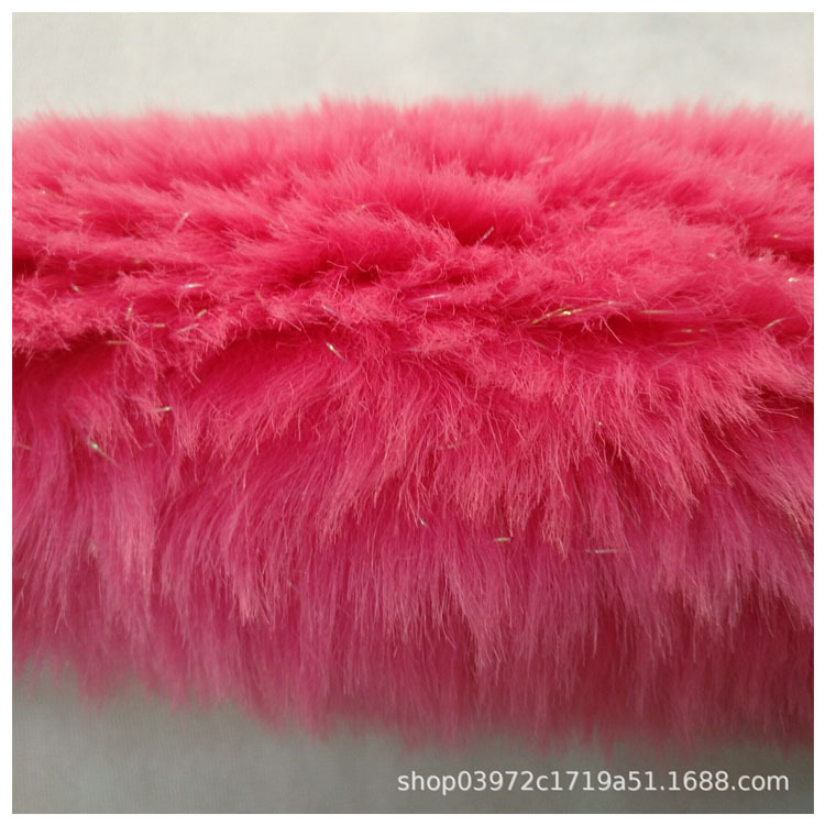 现货彩红毛绒加彩丝服装冬装毛领布料 箱包鞋材玩具宠物 装饰面料