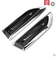 Car decoration fake air vents Car modified side air vents Electroplated air net blade fender label sticker modification supplies