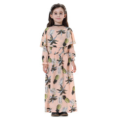 Girl's Print Long-Sleeve Dress TH608