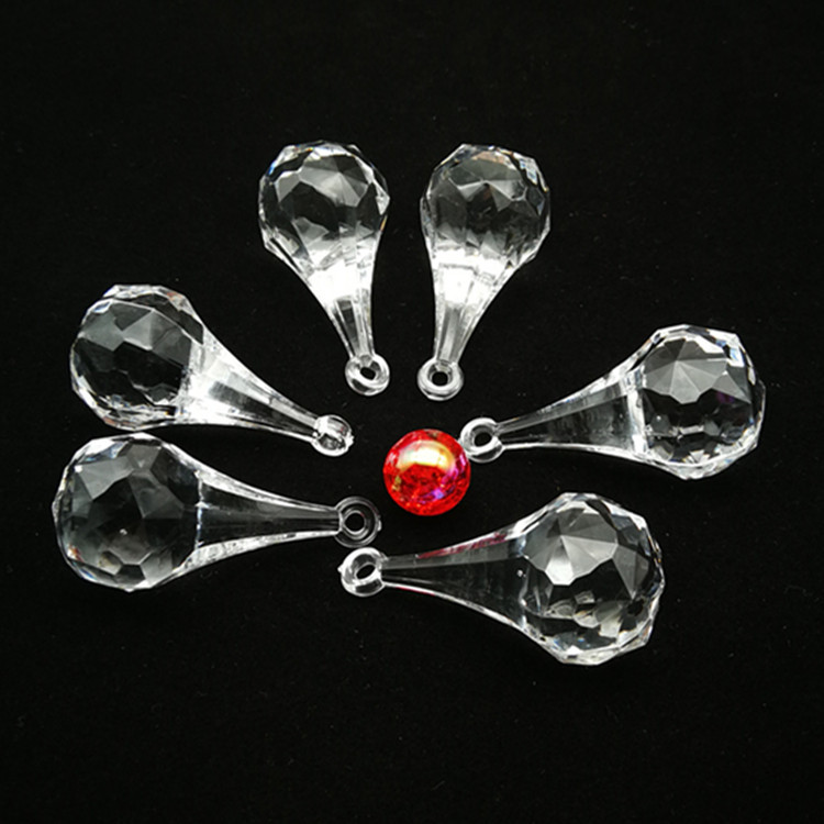 transparent pendant drop-shaped