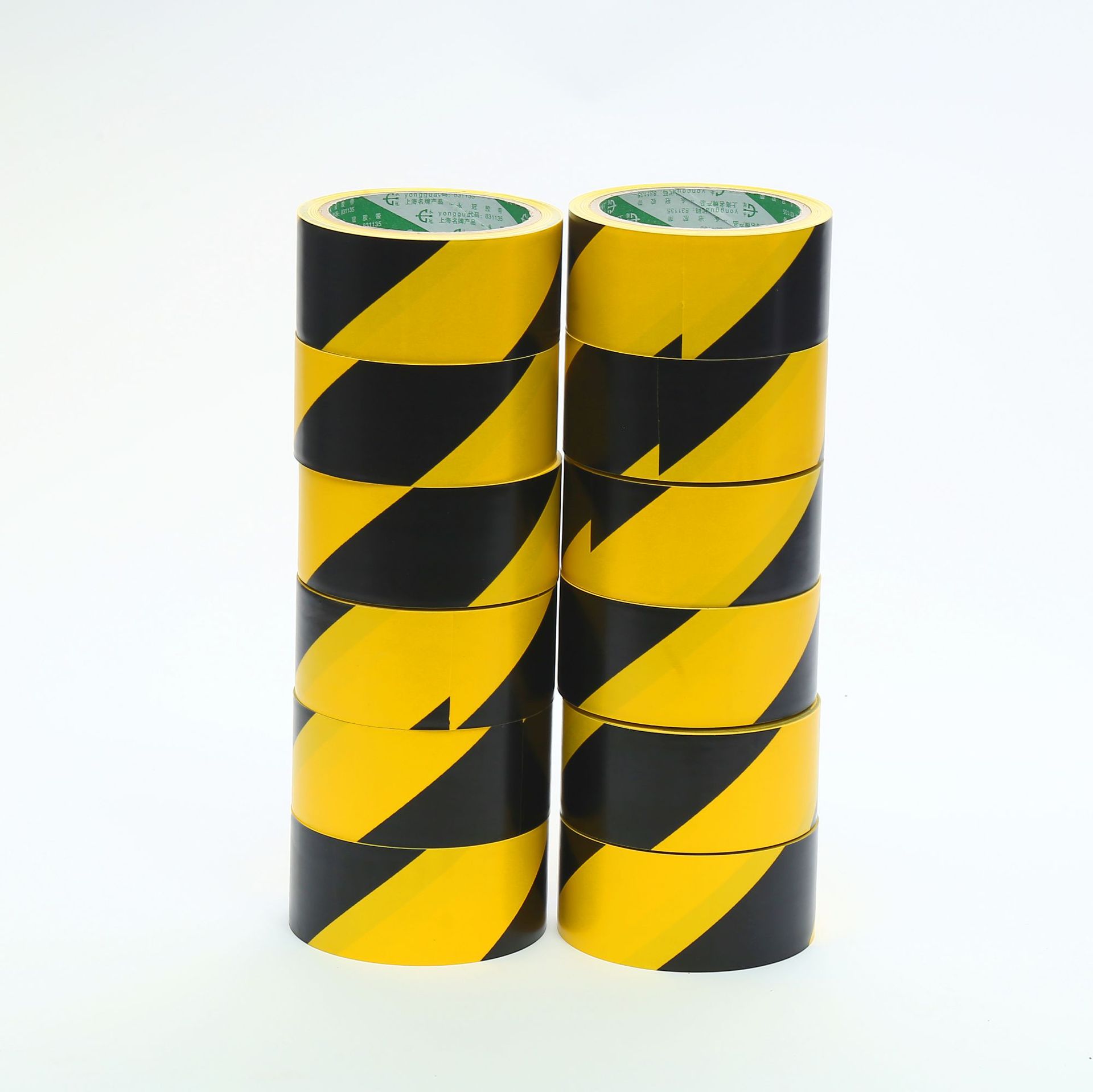 永冠 黑黄警示胶带红白地板标识地标贴地胶带PVC 黄黑警示胶带