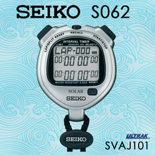 SEIKO/精工秒表 原装正品 S062 SVAJ101 300跑道3排 太阳能 秒表