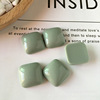 Square resin, earrings with accessories, accessory, handmade, wholesale