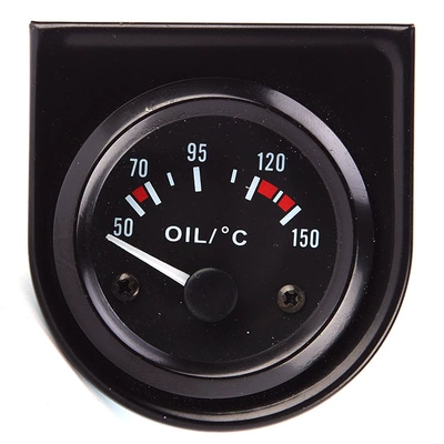 12V Qara Avtomobil Yağ Termometri 50-150 Dərəcə Göstərici