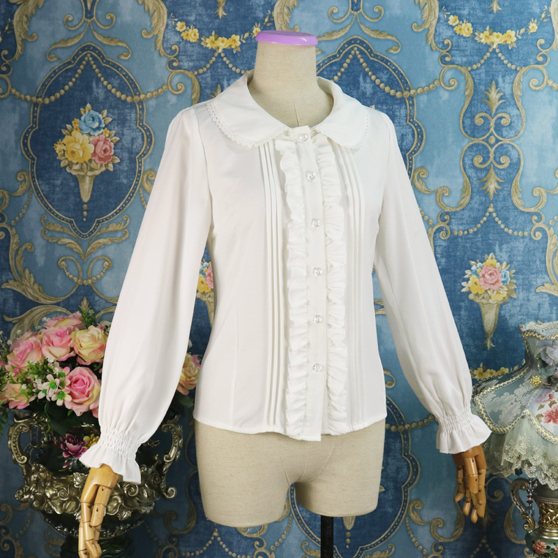 lolita dress doll collar long sleeve shirt soft sister long sleeve chiffon jacket a generation of hair lolita dress doll collar long sleeve shirt soft sister long sleeve chiffon jacket a generation of hair