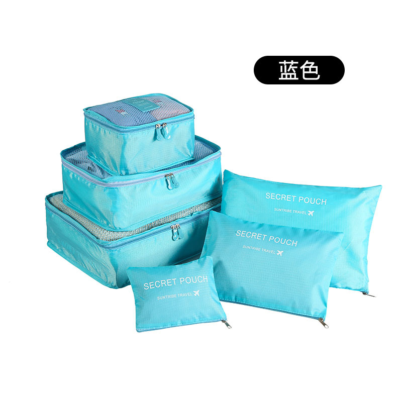 Bolsa de almacenamiento de viaje creativo pequeña bolsa de organización de seis piezas bolsa de almacenamiento de viaje de tela Oxford fabricante