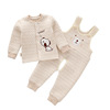 Demi-season keep warm down jacket, overall, trousers for boys, quilted thermal underwear girl's