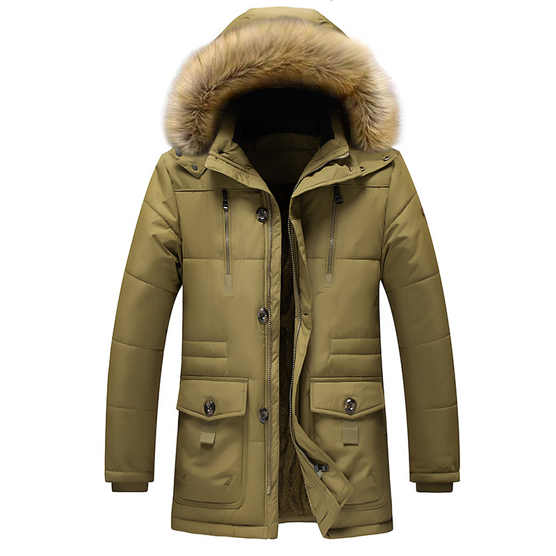 Winter Men's Cotton padded Jacket Middle aged and Elderly Large Size Warm Men's Cotton padded Jacket_voghion.com