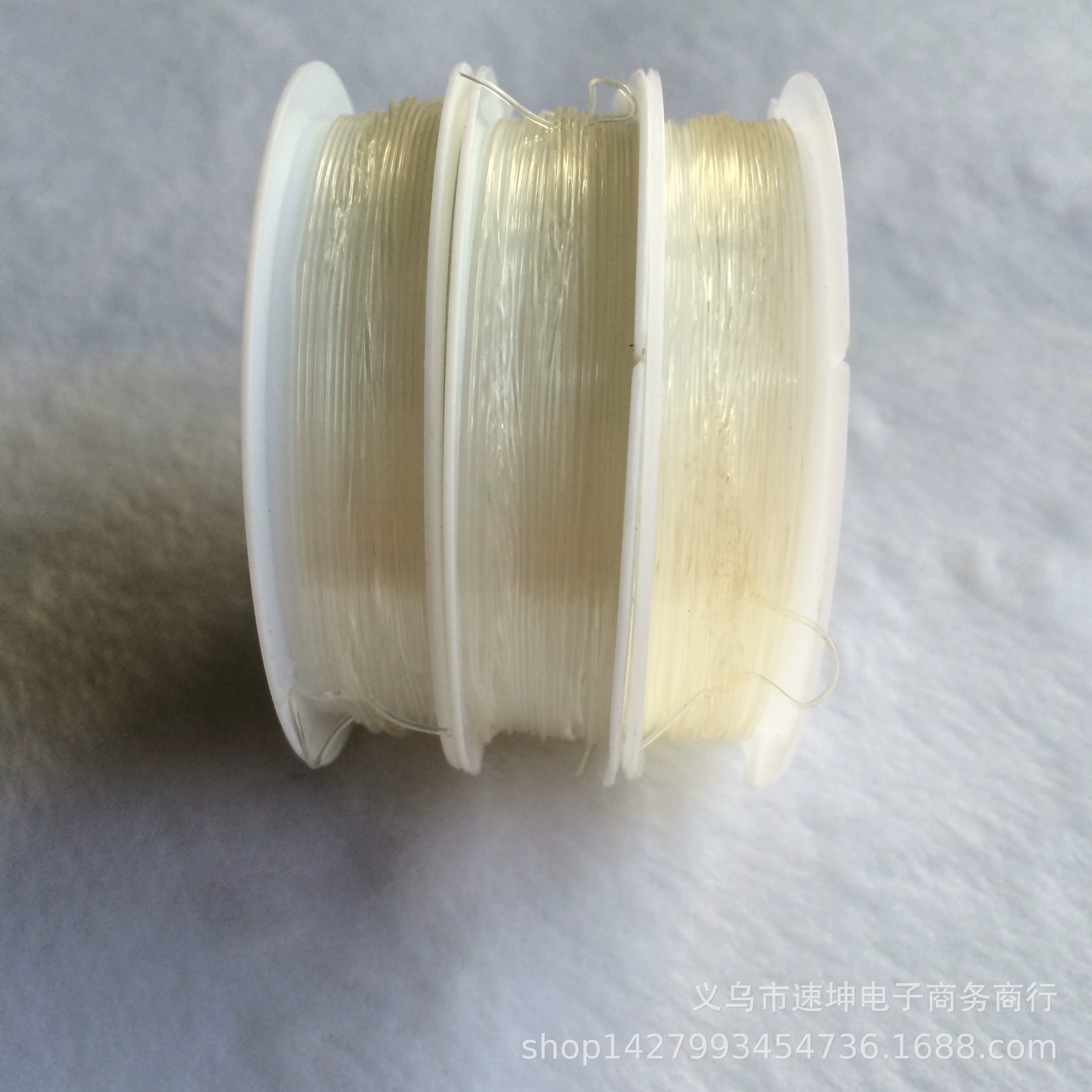 Transparent Elastic Jewelry Thread (Crystalline) — Metric 0.4–1.0 mm Spools, DIY Beading
