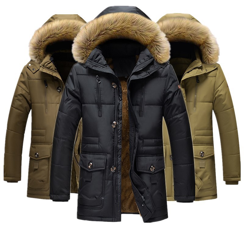 Winter Men's Cotton padded Jacket Middle aged and Elderly Large Size Warm Men's Cotton padded Jacket_voghion.com