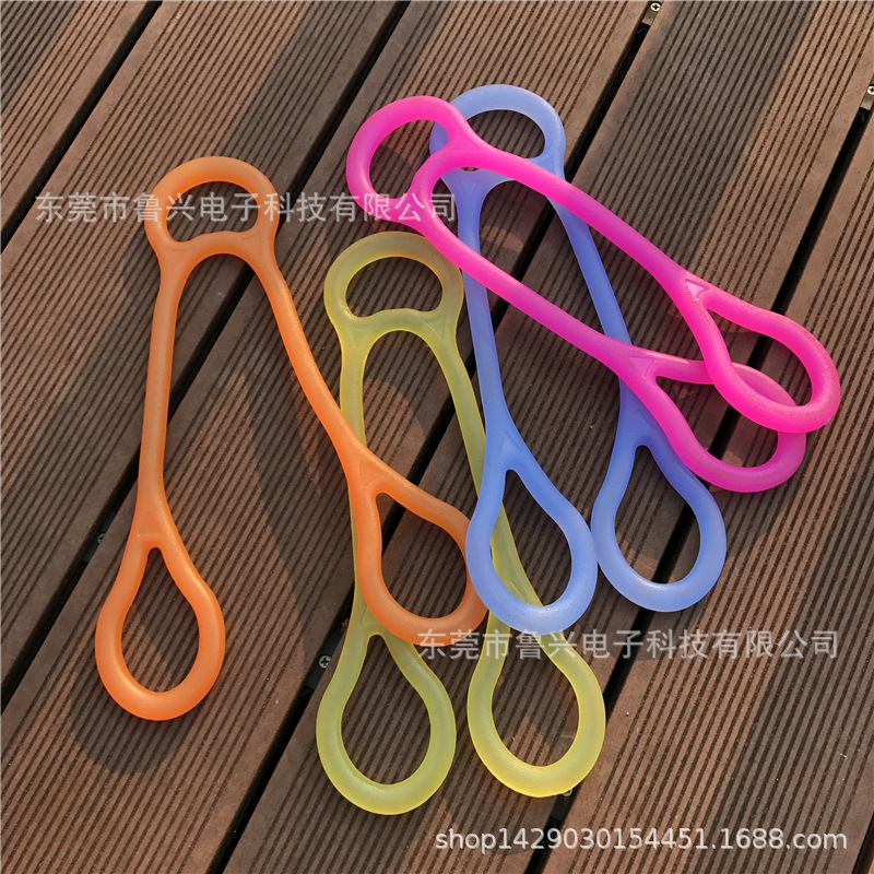 6-color spot creative home leg exercise tensile yoga fitness elastic chest expansion silicone tension rope model