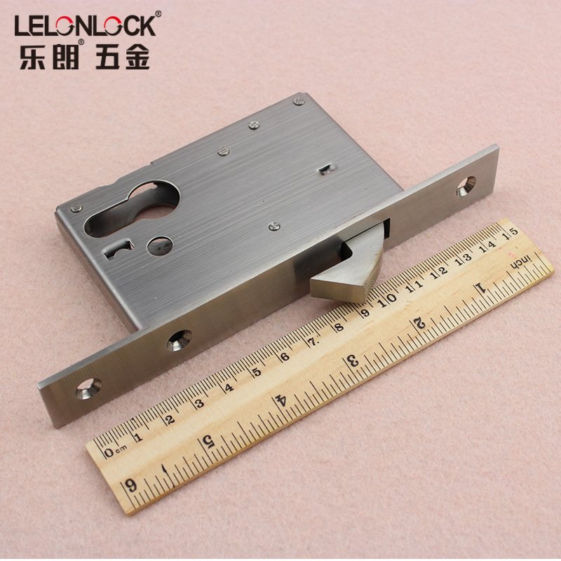 Puerta corredera estándar europeo solo gancho cerradura cuerpo puerta de madera hardware accesorios al por mayor Acero inoxidable puerta corredera cerradura cuerpo