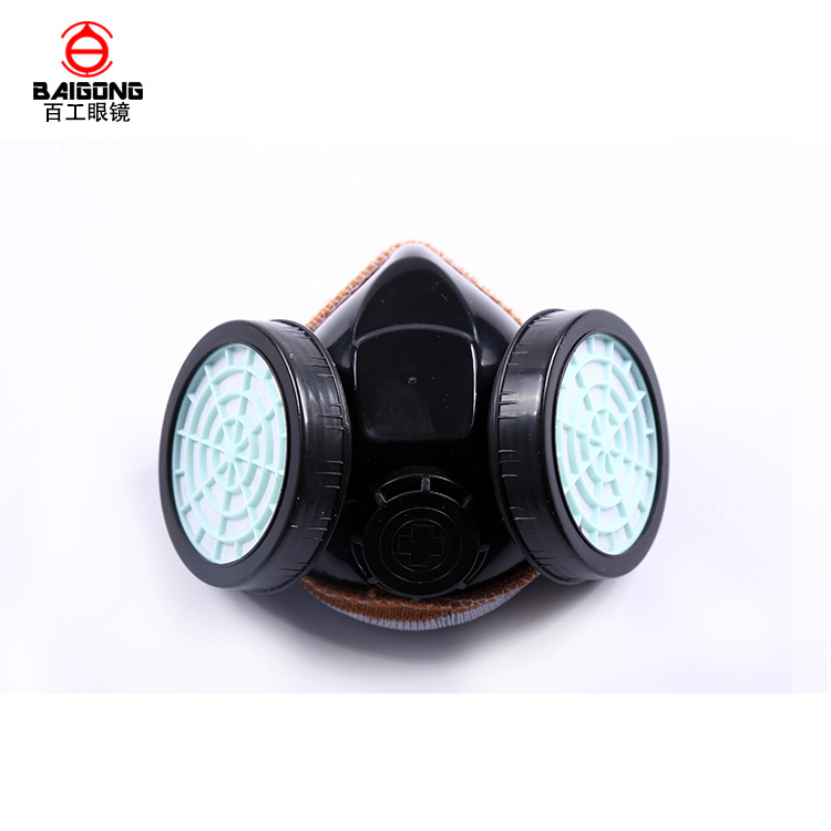 百工防尘半面具喷漆工业粉尘呼吸防护防尘面具劳保厂家现货直销