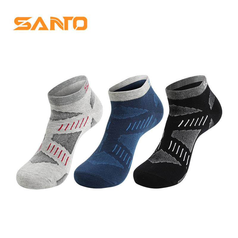 Factory wholesale SANTO Shantuo sweat-wicking quick-drying deodorant outdoor socks men's socks casual hiking outdoor socks