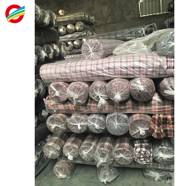 全棉梭织格子布/色织提花面料 经典格子衬衫面料厂家直销