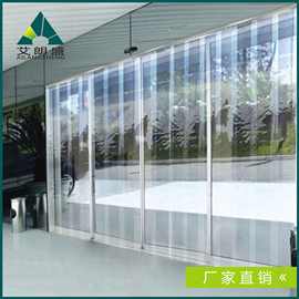 空调厨房隔断帘家用双开门秋冬季保暖挡风门帘透明塑料pvc软门帘