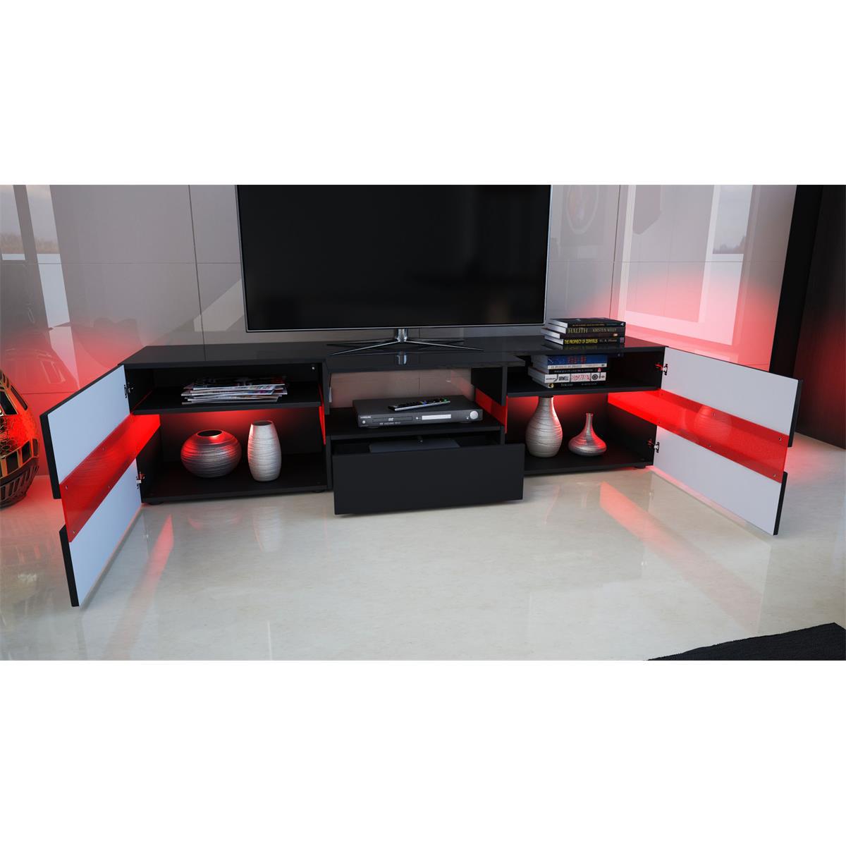 Mueble para TV LED de alto brillo, mueble audiovisual, mueble para TV de aglomerado con LED, suministro directo del fabricante. image 3