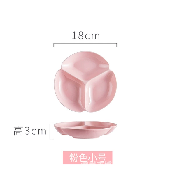 Pink three grid 7 -inch bowls