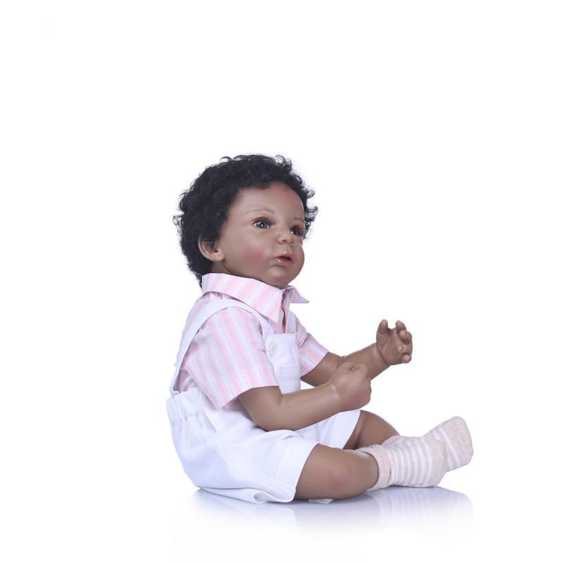 NPK nuevo color de piel negro bebé afroamericano muñecas Infantil Educación Temprana apoyos 1717