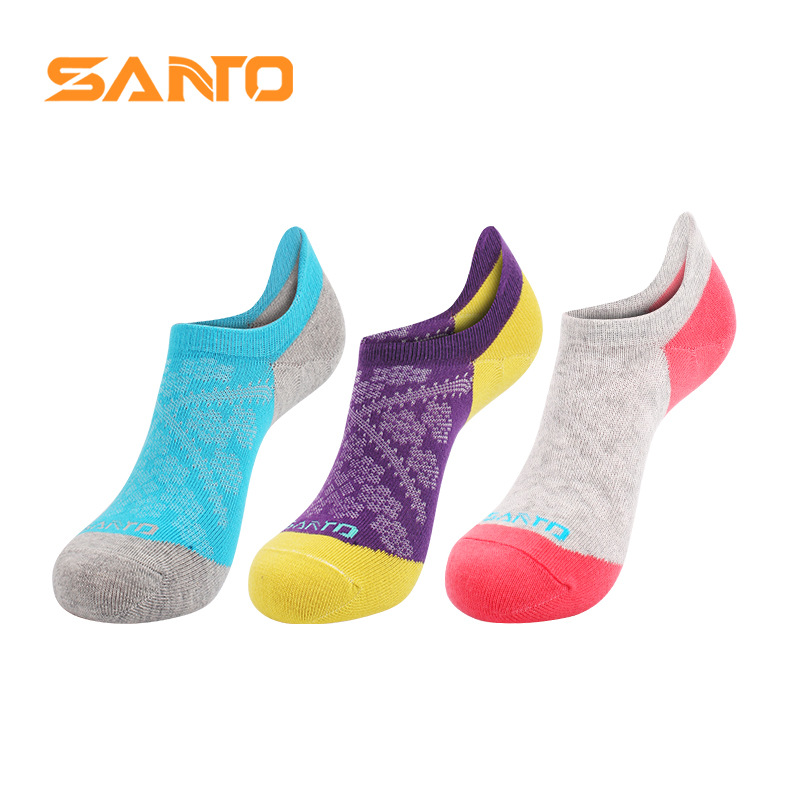 Factory SANTO SANTO outdoor sports socks men's and women's quick-drying Deodorant Invisible boat Socks running socks Terry socks