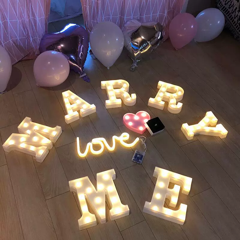 Factory supply led letter lights modeling lights neon lights Tanabata trunk romantic proposal ins lights decoration