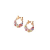 Retro earrings with bow, accessory, Korean style, diamond encrusted, flowered, wholesale